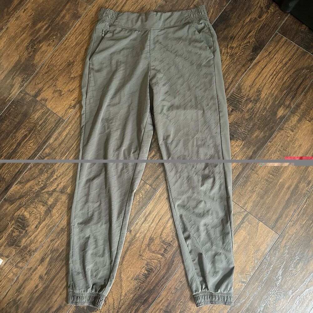 Athleta Textured Brooklyn Jogger Womens 8 Grey Pull On Hiking Travel